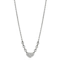 3W433 - Rhodium Brass Necklace with AAA Grade CZ  in Clear-0