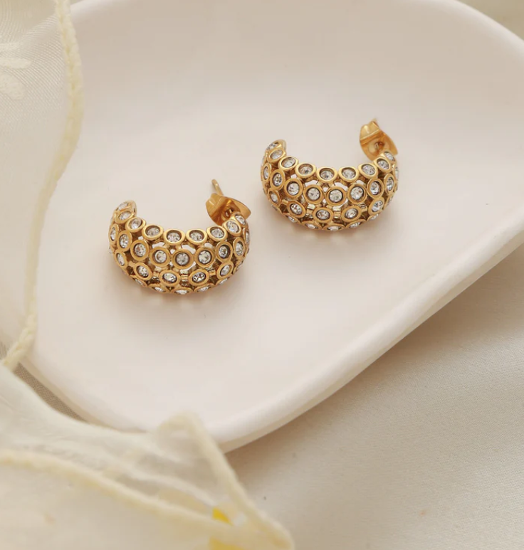 Signature Pavé Dome Hoops-0