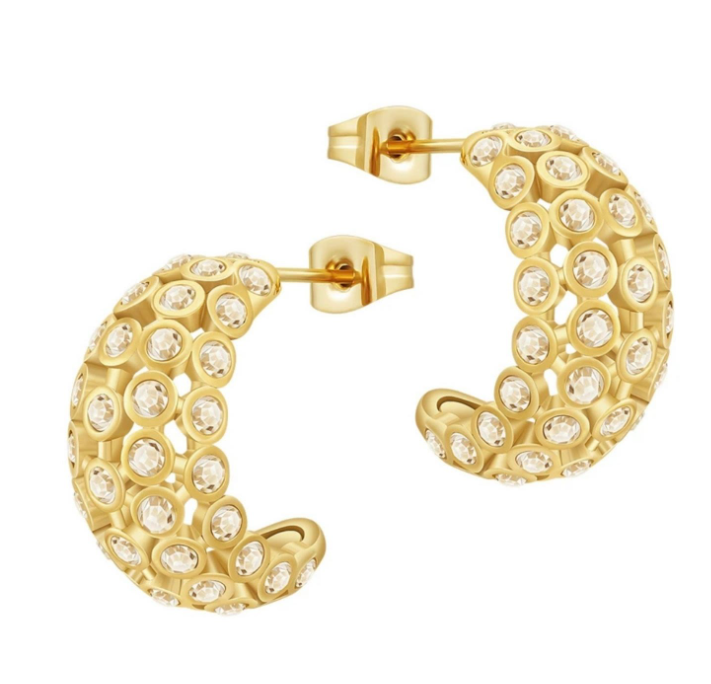 Signature Pavé Dome Hoops-3