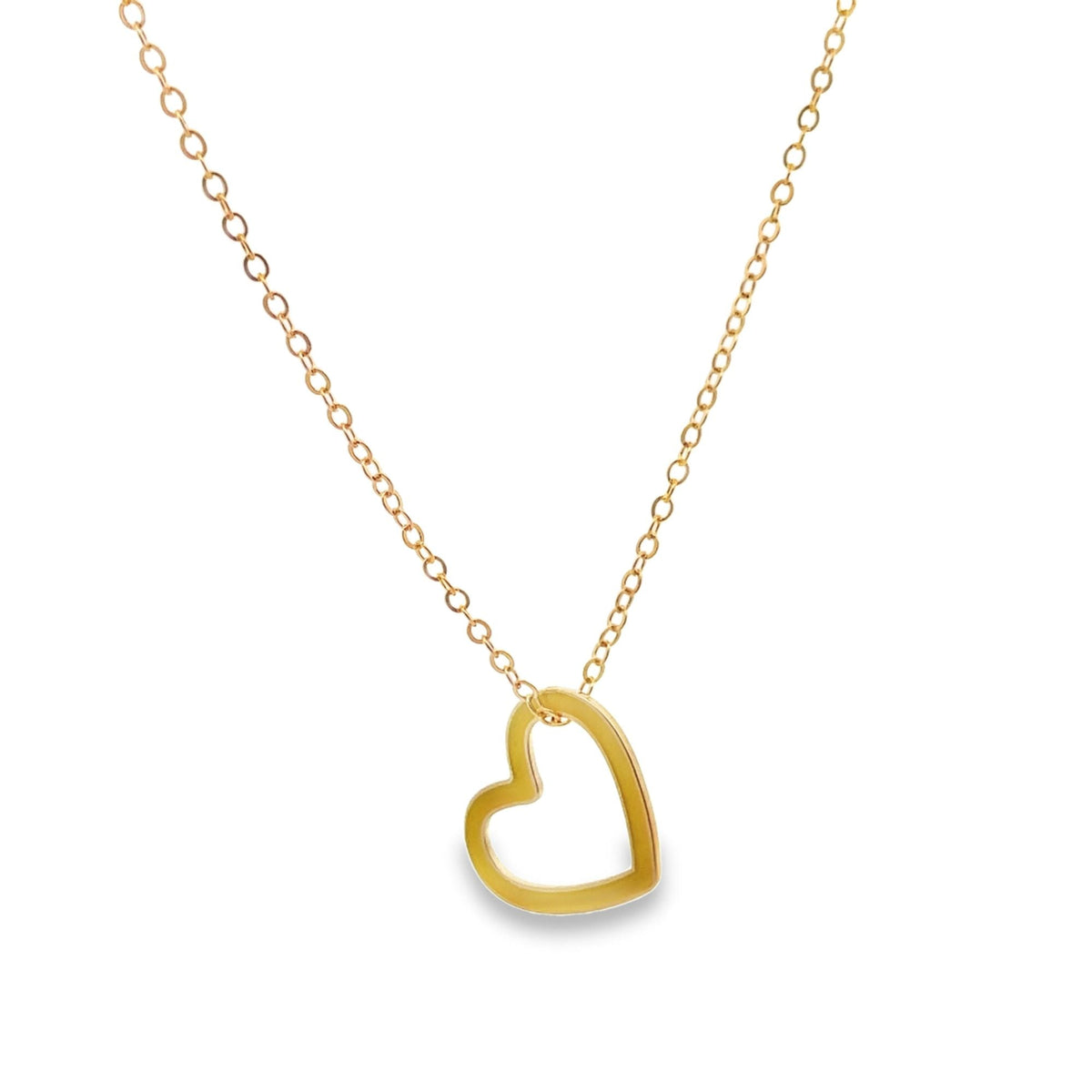 Enamel Heart Necklace (F176A)-1