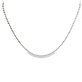 Rhodium Beaded Necklace-0
