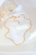 24 Karat Flat Link Chain Choker